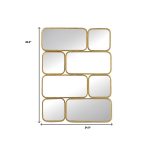 Homeroots - 32" Gold Iron Framed Accent Mirror - Image 6