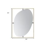 Homeroots - 40" Gold Iron Framed Accent Mirror - Image 5