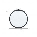 Homeroots - 30" Black Crowned Top Antiqued Glass Round Framed Accent Mirror - Image 7