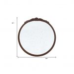 Homeroots - 30" Brown Crowned Top Antiqued Glass Framed Accent Mirror - Image 8