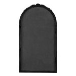 Homeroots - 42" Black Crowned Top Antiqued Glass Arch Framed Accent Mirror - Image 5