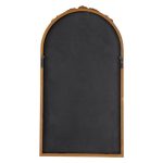 Homeroots - 42" Brown Crowned Top Antiqued Glass Arch Framed Accent Mirror - Image 3
