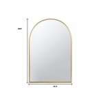 Homeroots - 36" Gold Arch Iron Framed Accent Mirror - Image 5