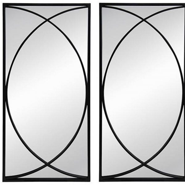 Homeroots - Set of Three Black Iron Framed Accent Mirror - Image 6