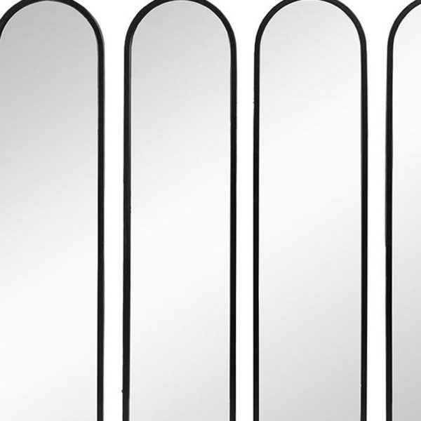 Homeroots - 36" Black Square Iron Framed Accent Mirror - Image 4