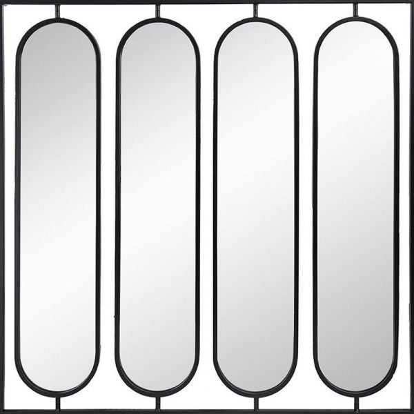 Homeroots - 36" Black Square Iron Framed Accent Mirror - Image 5