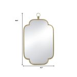 Homeroots - 36" Gold Novelty Iron Framed Accent Mirror - Image 5