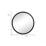 Homeroots - 32" Black Round Iron Framed Accent Mirror - Image 5