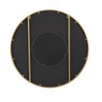 Homeroots - 32" Black And Gold Round Wood And Metal Framed Accent Mirror - Image 4