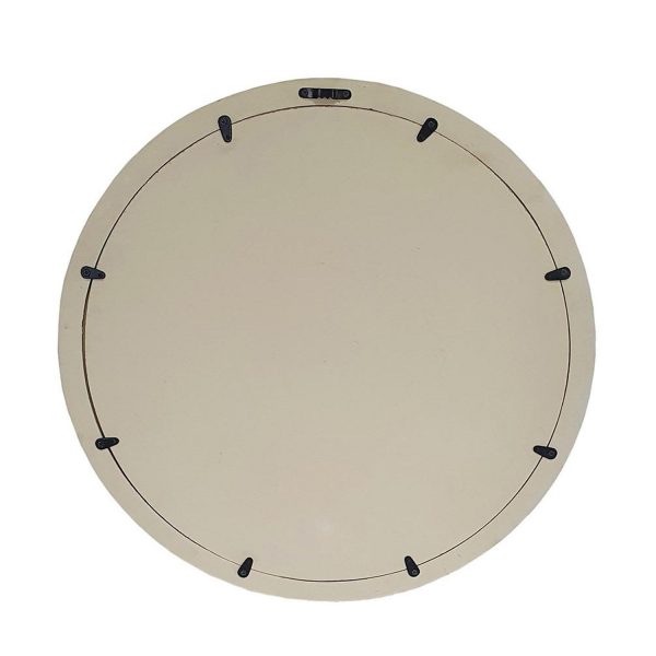 Homeroots - 20" Cream Round Wood Framed Accent Mirror - Image 4