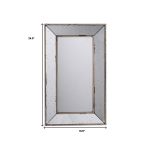Homeroots - 24" Silver Framed Antiqued Accent Mirror - Image 6