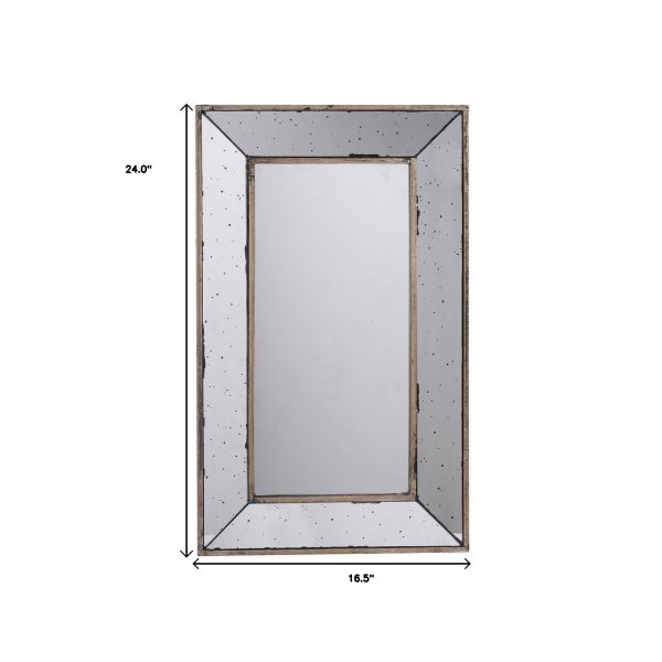 Homeroots - 24" Silver Framed Antiqued Accent Mirror - Image 6