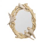 Homeroots - 22" Gold Birds and Branches Resin Framed Accent Mirror - Image 2