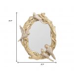 Homeroots - 22" Gold Birds and Branches Resin Framed Accent Mirror - Image 6