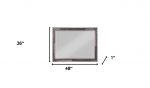 Homeroots - 36" Brown Wood Framed Mounted Dresser Mirror - Image 6