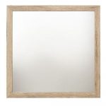Homeroots - 40" Natural Square Wood Framed Accent Mirror - Image 3