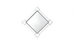 Homeroots - 45" Gray And Black Abstract Metal Framed Accent Mirror - Image 2