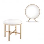Homeroots - 16" Round Metal Framed Freestanding Mirror - Image 2