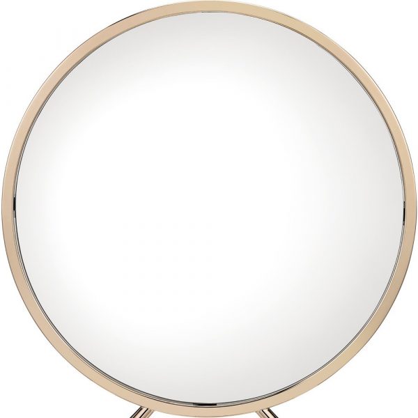 Homeroots - 16" Round Metal Framed Freestanding Mirror - Image 4