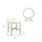 Homeroots - 16" Round Metal Framed Freestanding Mirror - Image 5