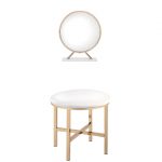 Homeroots - 16" Round Metal Framed Freestanding Mirror - Image 3
