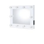 Homeroots - 26" White Metal Framed Mounted Accent Mirror - Image 4