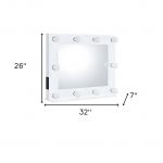 Homeroots - 26" White Metal Framed Mounted Accent Mirror - Image 7