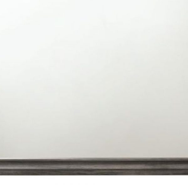 Homeroots - 36" Gray Wood Framed Mounted Dresser Mirror - Image 5