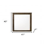 Homeroots - 40" Square Wood Framed Mounted Dresser Mirror - Image 7