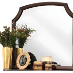 Homeroots - 37" Espresso Abstract Wood Framed Mounted Dresser Mirror - Image 7