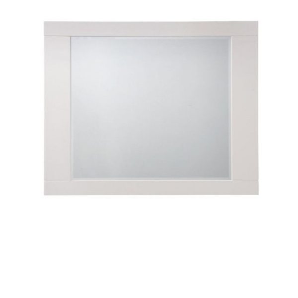 Homeroots - 37" White Square Wood Framed Mounted Dresser Mirror - Image 2