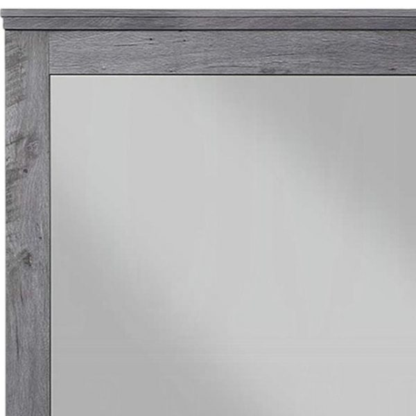 Homeroots - 38" Square Wood Framed Mounted Dresser Mirror - Image 4