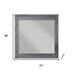 Homeroots - 38" Square Wood Framed Mounted Dresser Mirror - Image 5