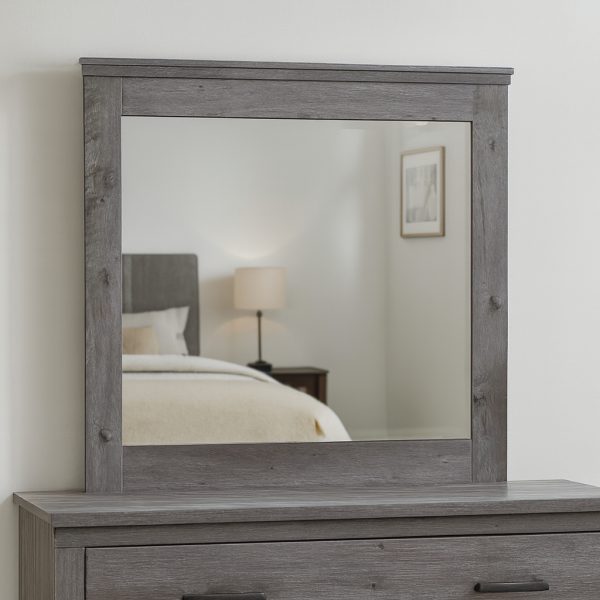 Homeroots - 38" Square Wood Framed Mounted Dresser Mirror - Image 1