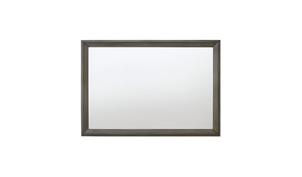 Homeroots - 32" Gray Wood Framed Mounted Dresser Mirror - Image 2