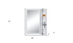 Homeroots - 32" White Metal Framed Mounted Dresser Mirror - Image 5