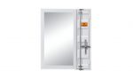 Homeroots - 32" White Metal Framed Mounted Dresser Mirror - Image 2