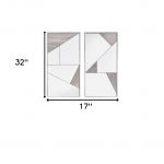 Homeroots - Set of Two Natural Metal Framed Accent Mirror - Image 5
