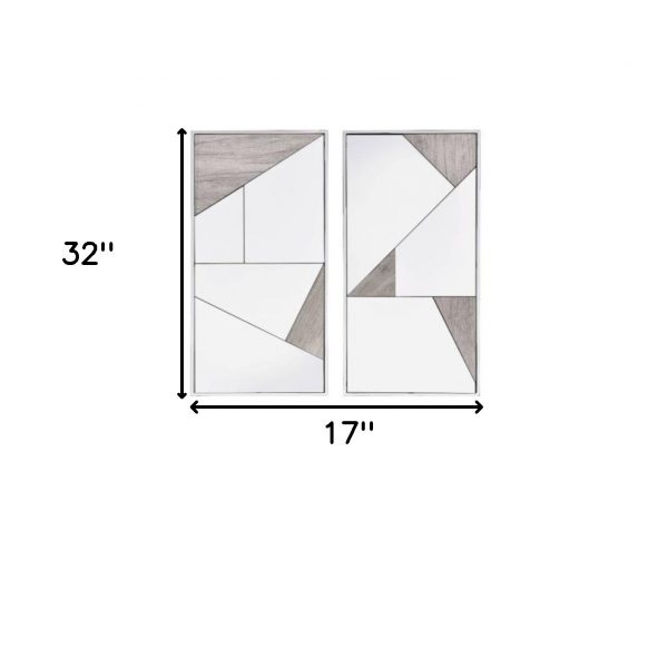 Homeroots - Set of Two Natural Metal Framed Accent Mirror - Image 5