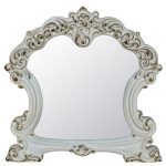 Homeroots - 45" White Abstract Wood Framed Mounted Dresser Mirror - Image 3