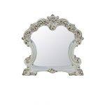 Homeroots - 45" White Abstract Wood Framed Mounted Dresser Mirror - Image 2