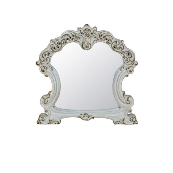 Homeroots - 45" White Abstract Wood Framed Mounted Dresser Mirror - Image 2