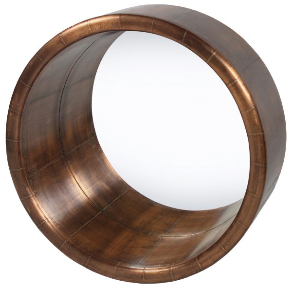 Homeroots - 21" Copper Round Metal Framed Accent Mirror - Image 3
