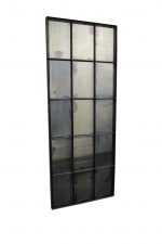 Homeroots - 72" Black Metal Framed Full Length Antiqued Glass Hanging Mirror - Image 2