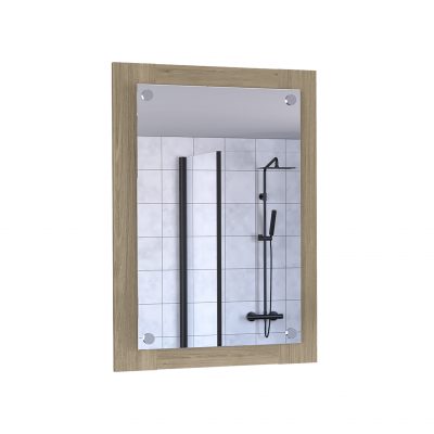 Homeroots - 28" Wood Framed Bathroom Vanity Mirror