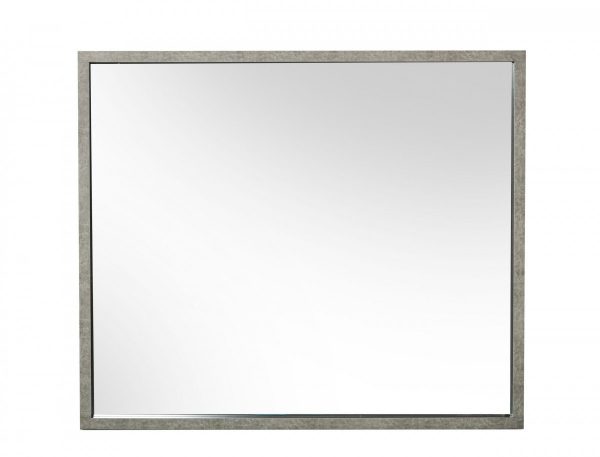 Homeroots - 34" Gray Faux Concrete Framed Accent Mirror - Image 2