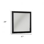 Homeroots - 28" Dark Brown Solid Wood Framed Accent Mirror - Image 5
