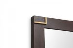 Homeroots - 33" Brown and Gold Wood Framed Accent Mirror - Image 5