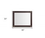 Homeroots - 33" Brown and Gold Wood Framed Accent Mirror - Image 7