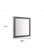 Homeroots - 36" Gray Wood Framed Accent Mirror - Image 6